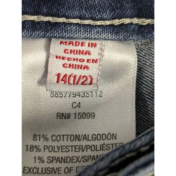 Bongo Girls Blue Jeggings with Lace Detail on Back Pockets women's 14 1/2 - Picture 5 of 9